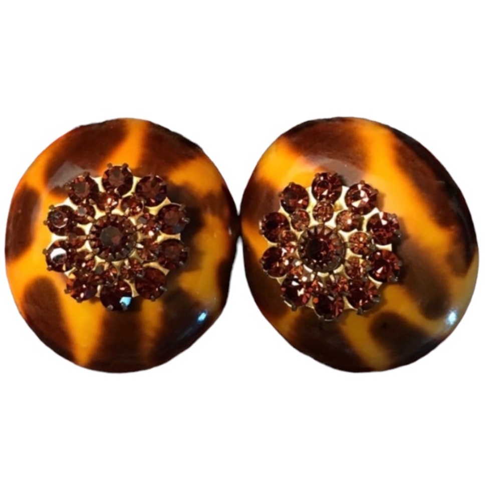 2” Animal print clip earrings